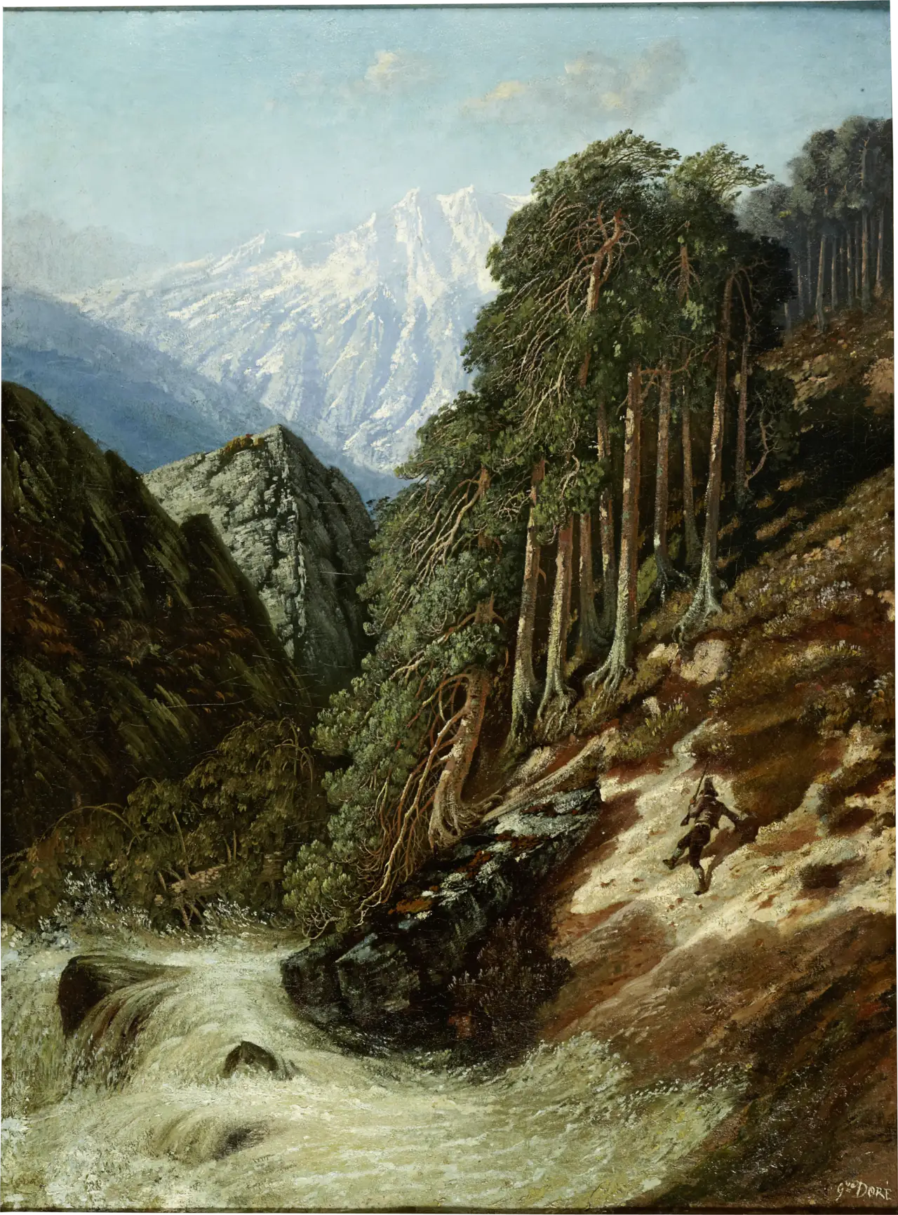 Paysage alpin avec Beck - Gustave Doré image 1 copie de tableau peinte à la main