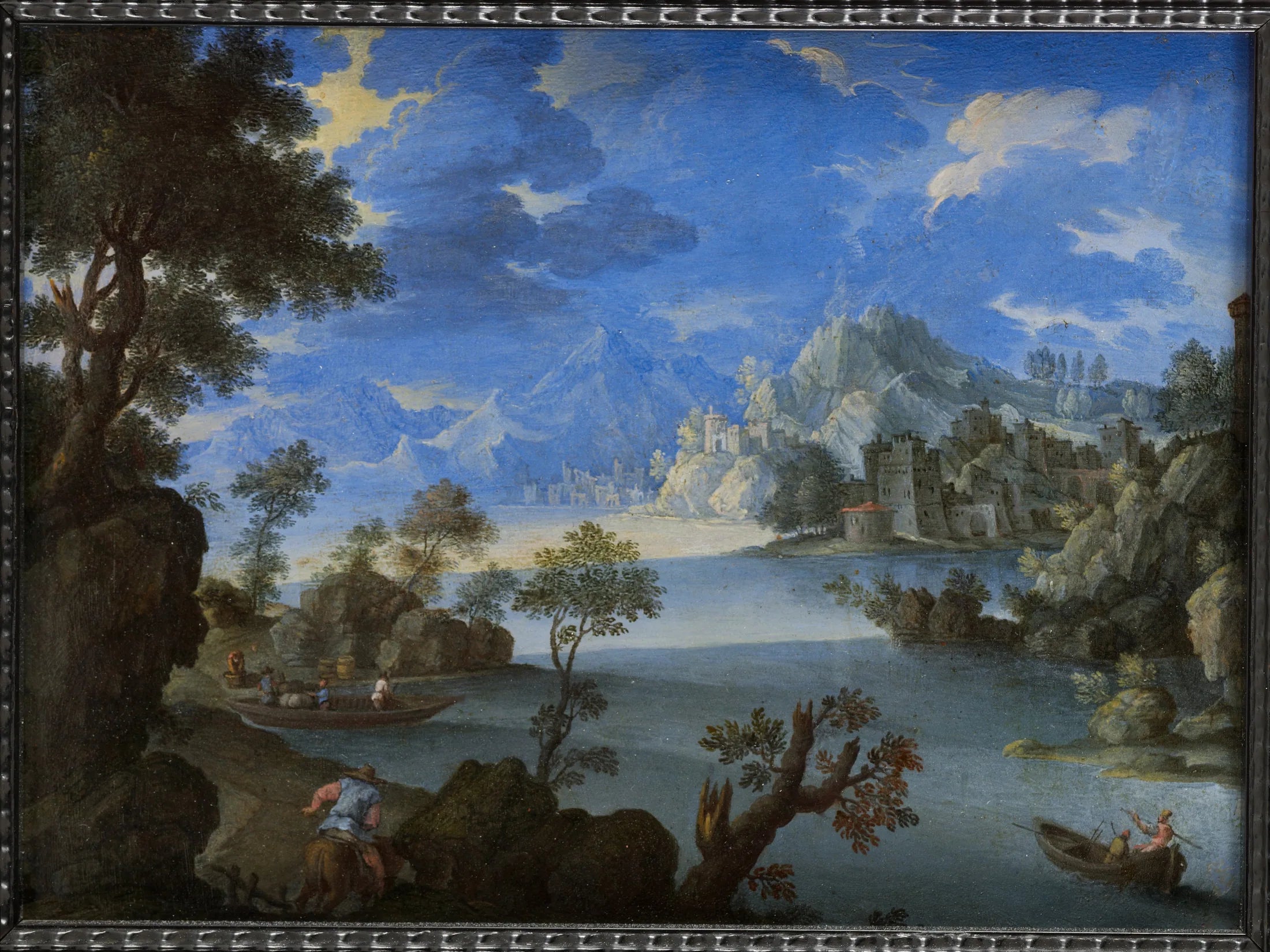 Paysage au bord du lac - Joachim Patinier image 1 reproduction artisanale de tableau