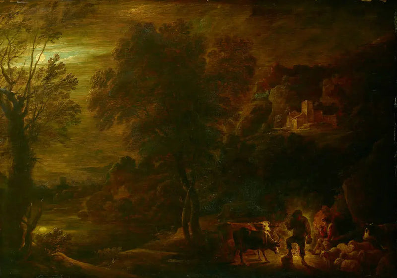 月光の風景と焚き火を囲む羊飼いたち - デヴィッド・テニエール・ル・ジュヌ

Source:
Paysage au clair de lune avec des bergers au feu - David Teniers le Jeune