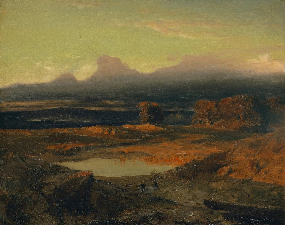 Paysage au coucher du soleil - Arnold Böcklin image 1 reproduction d’œuvre d’art à l’huile