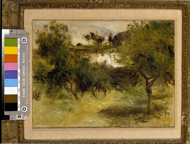 Paysage avec des arbres - Pierre-Auguste Renoir image 1 copie peinte à la main à l’huile