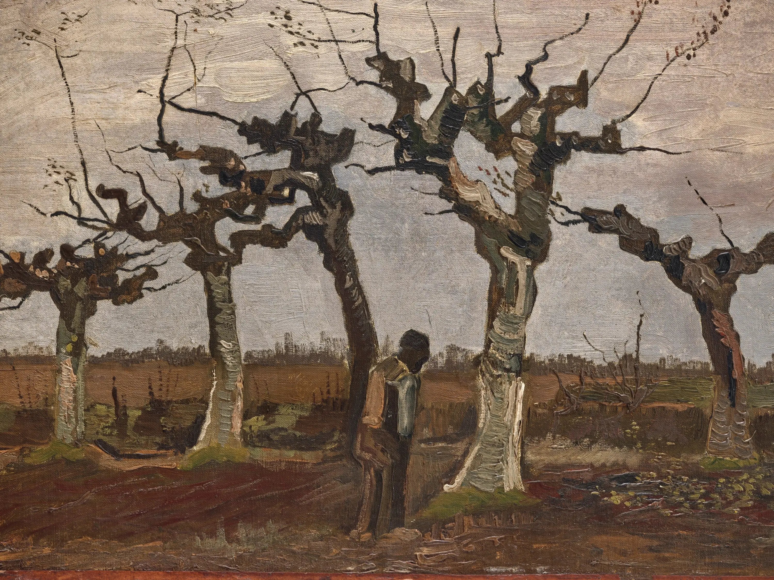 Reproduction du tableau « Paysage avec des saules têtards - Vincent van Gogh » par Alpha Reproduction en peinture à l’huile