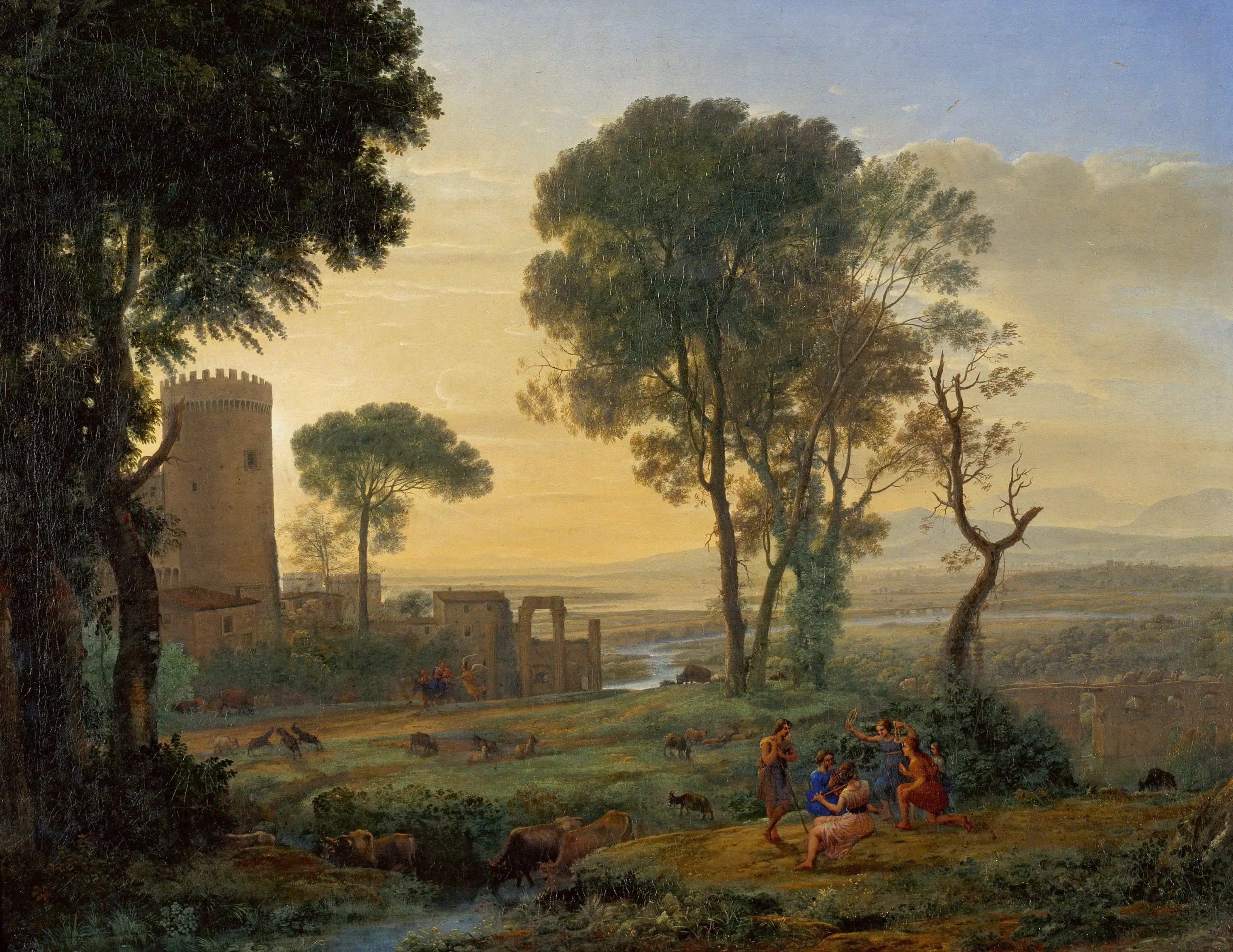 Paysage avec la fuite en Égypte - Claude Lorrain - Alpha Reproduction