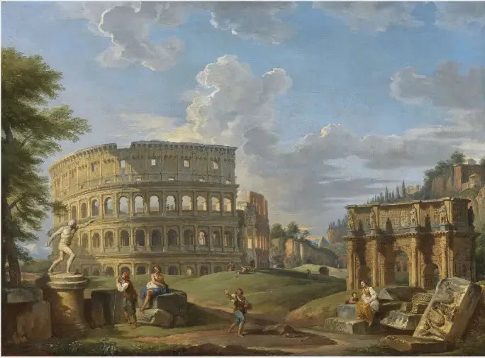 ローマのコロッセオとコンスタンティヌスの凱旋門の風景 - ジョバンニ・パオロ・パニーニ

Source:
Paysage avec le Colisée et l'Arc de Constantin, Rome - Giovanni Paolo Panini