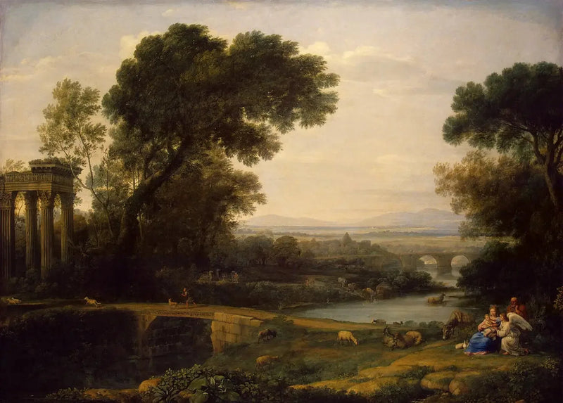 エジプト逃避中の休憩を描いた風景 - クロード・ロラン

Source:
Paysage avec le repos pendant la fuite en Egypte - Claude Lorrain