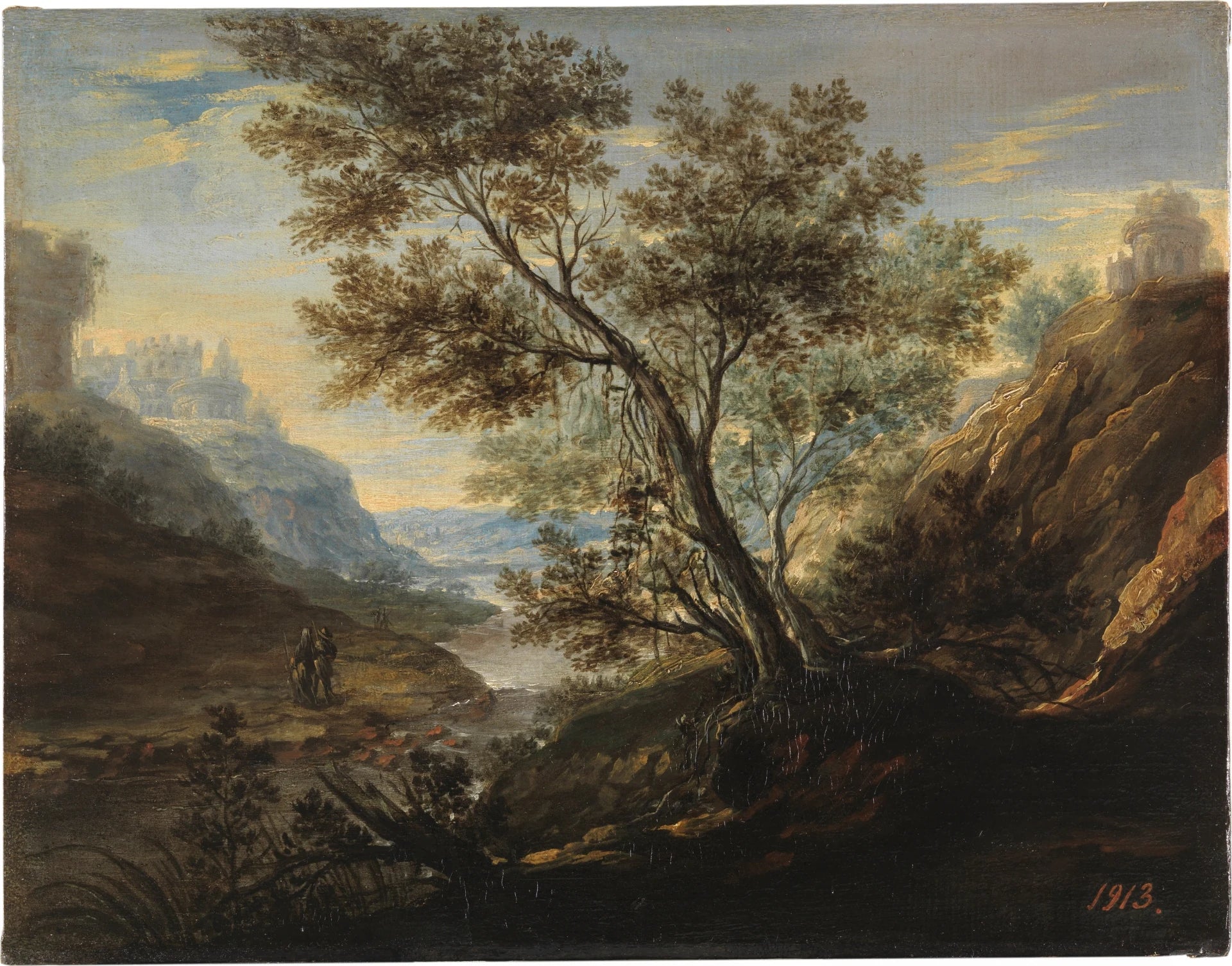 Paysage avec personnages - Pedro Rodríguez de Miranda