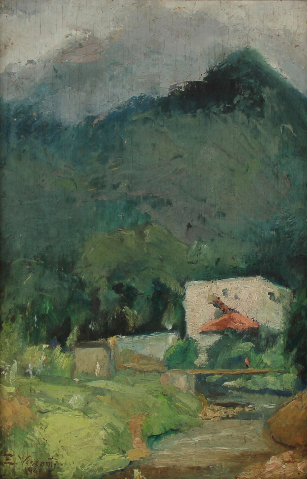 Paysage avec riacho - Eliseu Visconti image 1 copie peinte à la main à l’huile