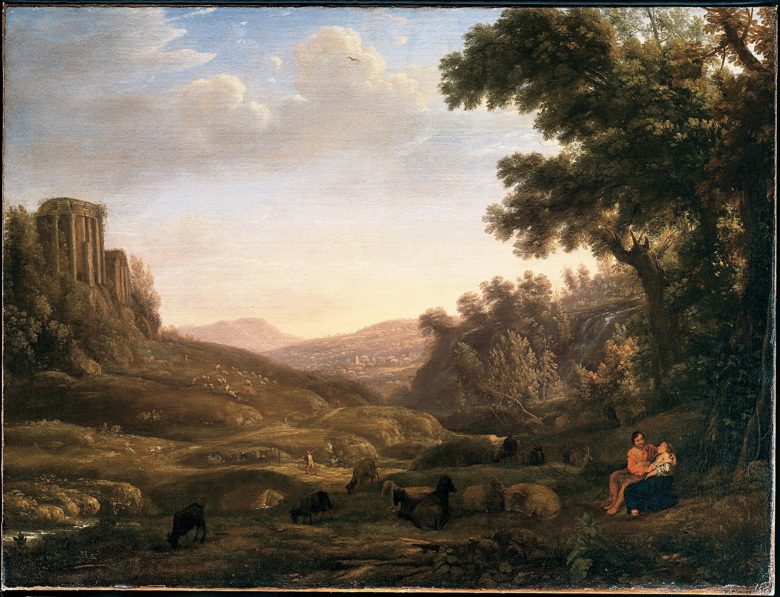 Paysage avec un berger et une bergère - Claude Lorrain - Alpha Reproduction