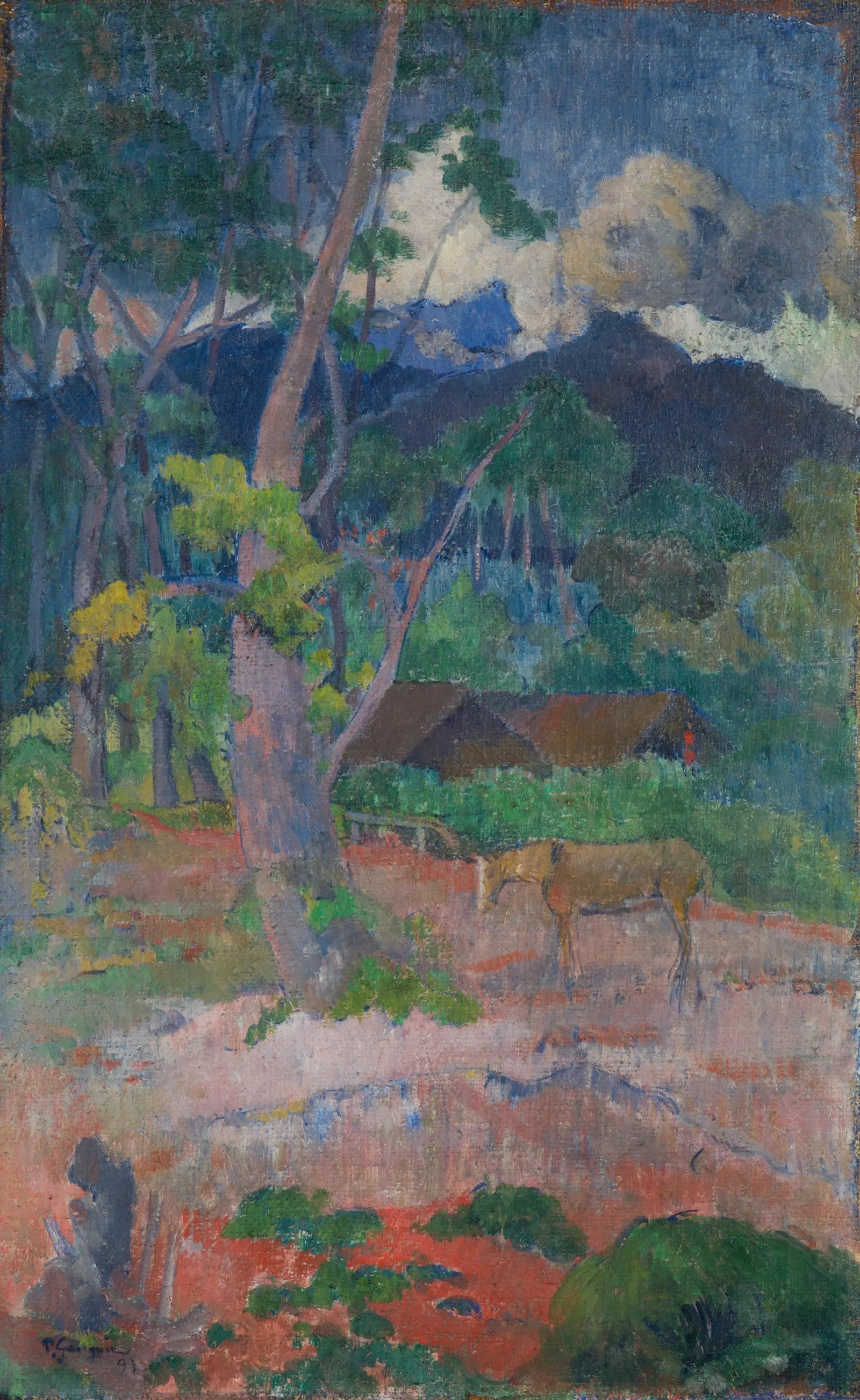 Paysage avec un cheval - Paul Gauguin image 1 reproduction réalisée par Alpha Reproduction