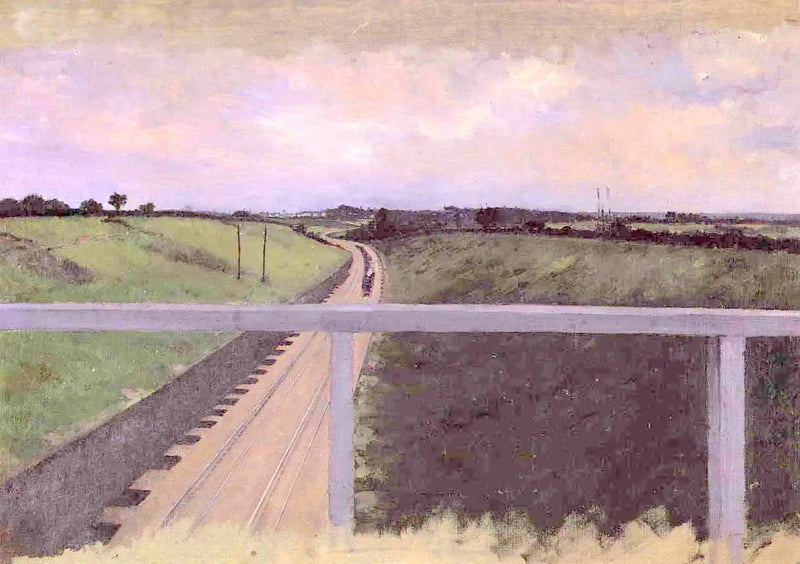 鉄道のある風景 - ギュスターヴ・カイユボット