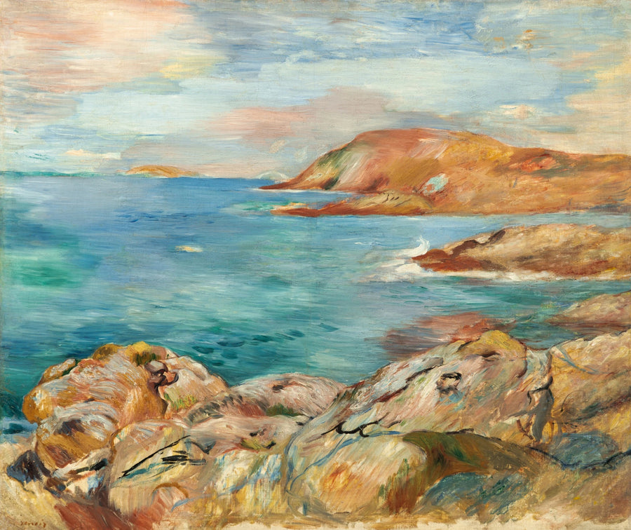 Paysage de bord de mer peint par Pierre-Auguste Renoir vers 1884