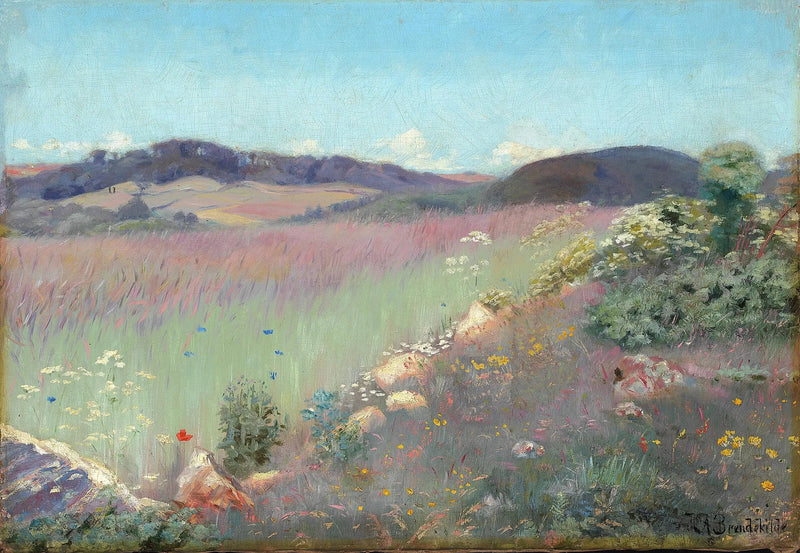 デンマークの夏の風景、ケシとブルーベリーを伴う - H. A. Brendekilde

Source:
Paysage d'été danois avec coquelicots et bleuets. - H. A. Brendekilde