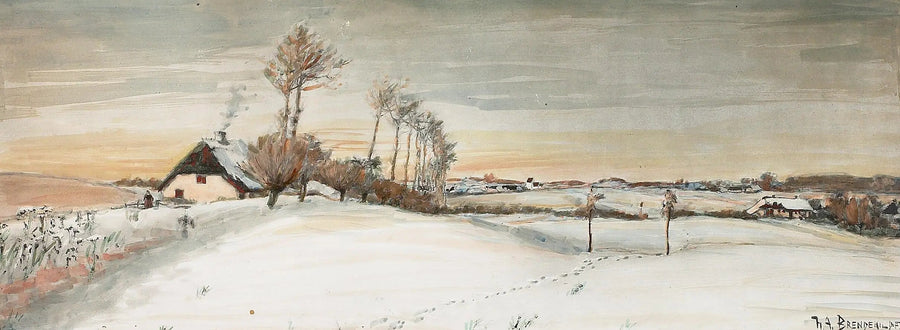 冬の風景、小さな村の風景 - H. A. Brendekilde

Source:
Paysage d'hiver dans un petit village. - H. A. Brendekilde