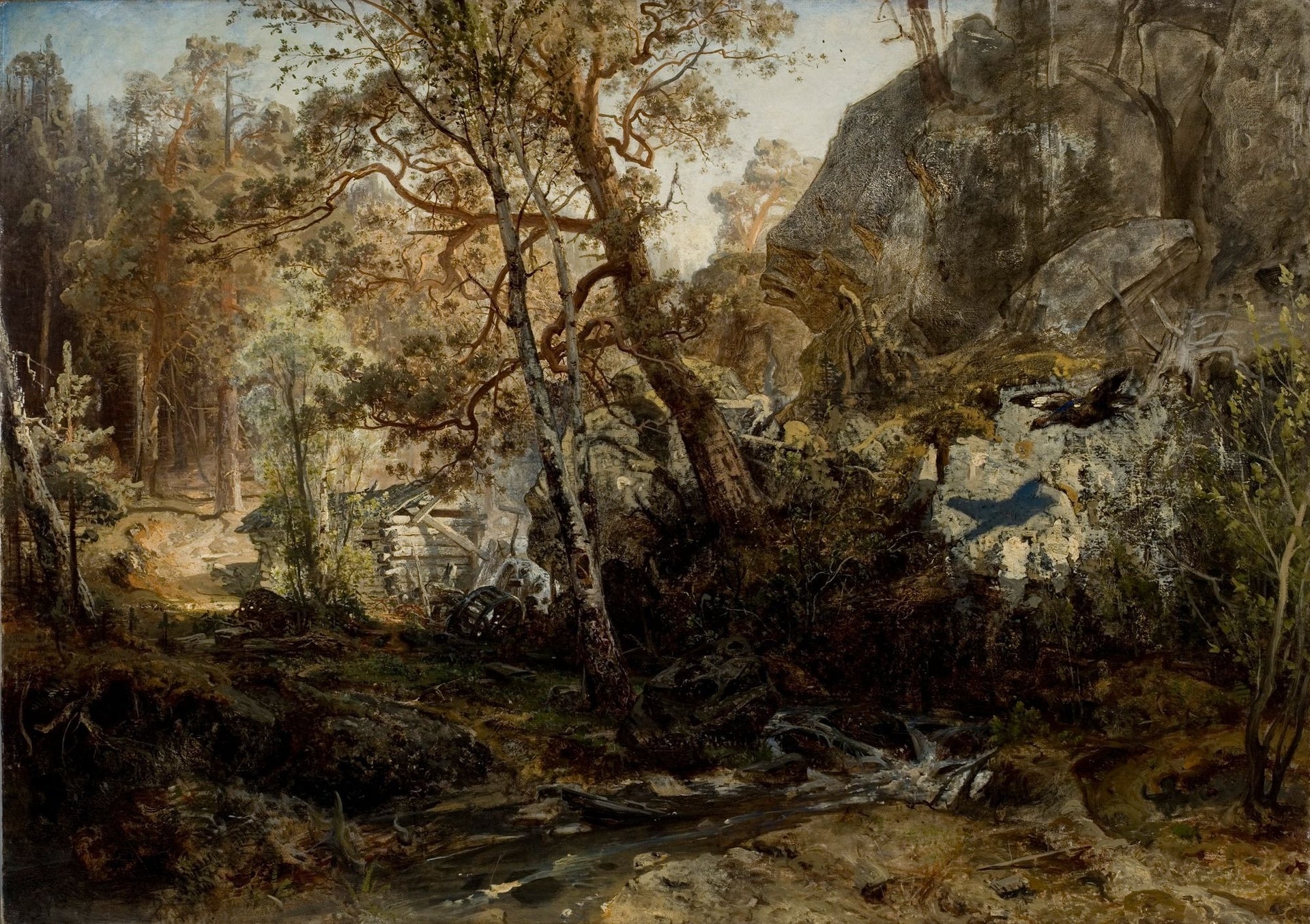 Paysage de forêt finlandaise, Werner Holmberg, 1859