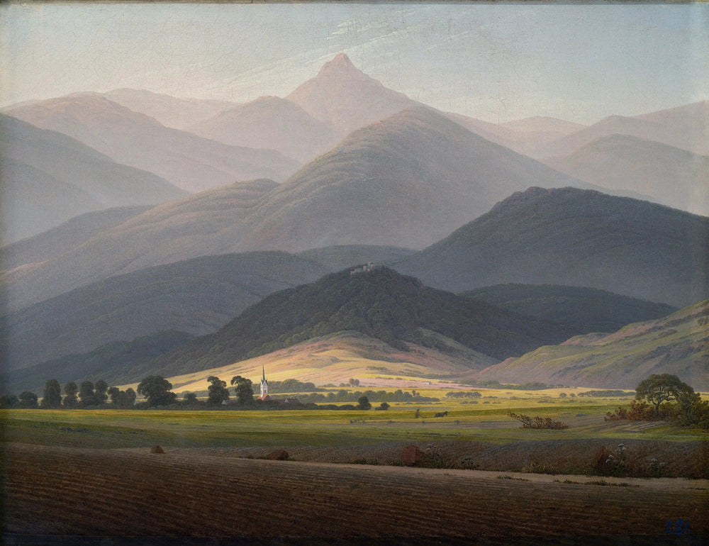 Paysage de montagnes - Caspar David Friedrich image 1 reproduction de peinture à l’huile