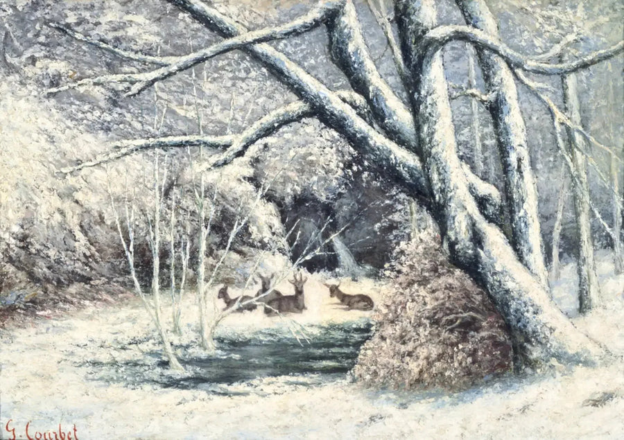 雪景色 - ギュスターヴ・クールベ