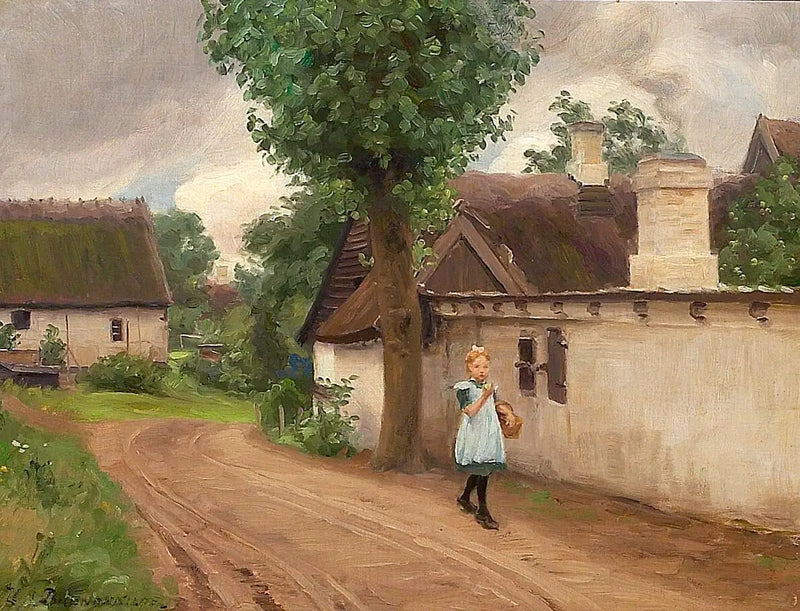 青いドレスを着た少女と村の風景 - H. A. Brendekilde

Source:
Paysage de village avec une jeune fille en robe bleue. - H. A. Brendekilde
