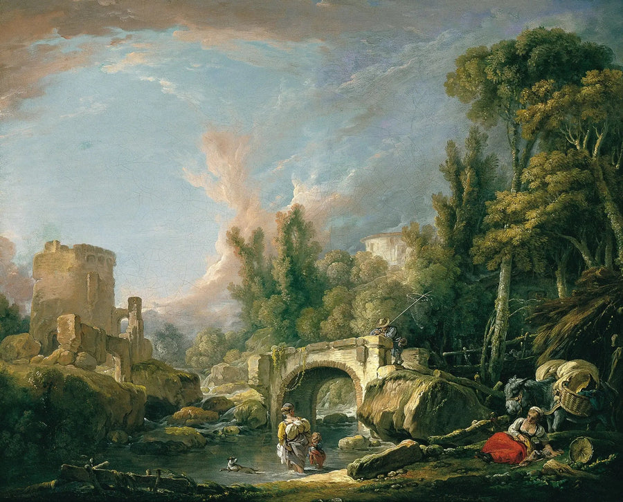 フランソワ・ブーシェによる廃墟と橋のある河川風景

Source:
Paysage fluvial avec ruine et pont - François Boucher