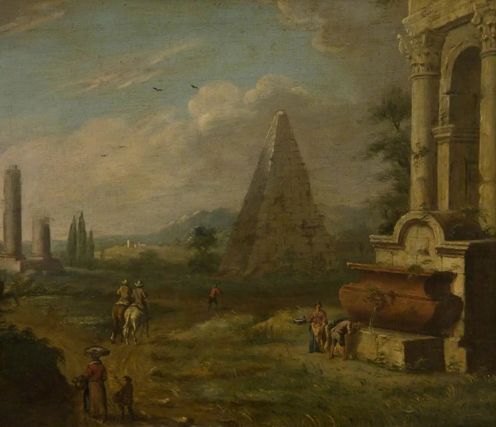 Paysage italien - Giovanni Paolo Panini image 1 copie peinte à la main à l’huile