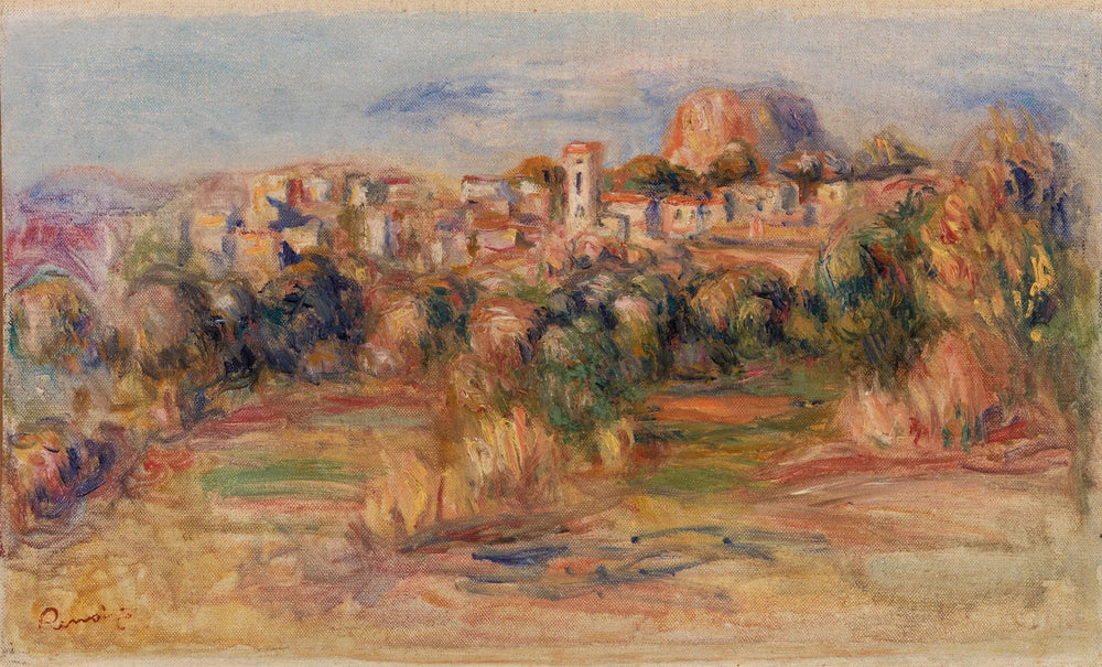 Paysage, La Gaude (Paysage, La Gaude) - Pierre-Auguste Renoir image 1 reproduction de peinture à l’huile