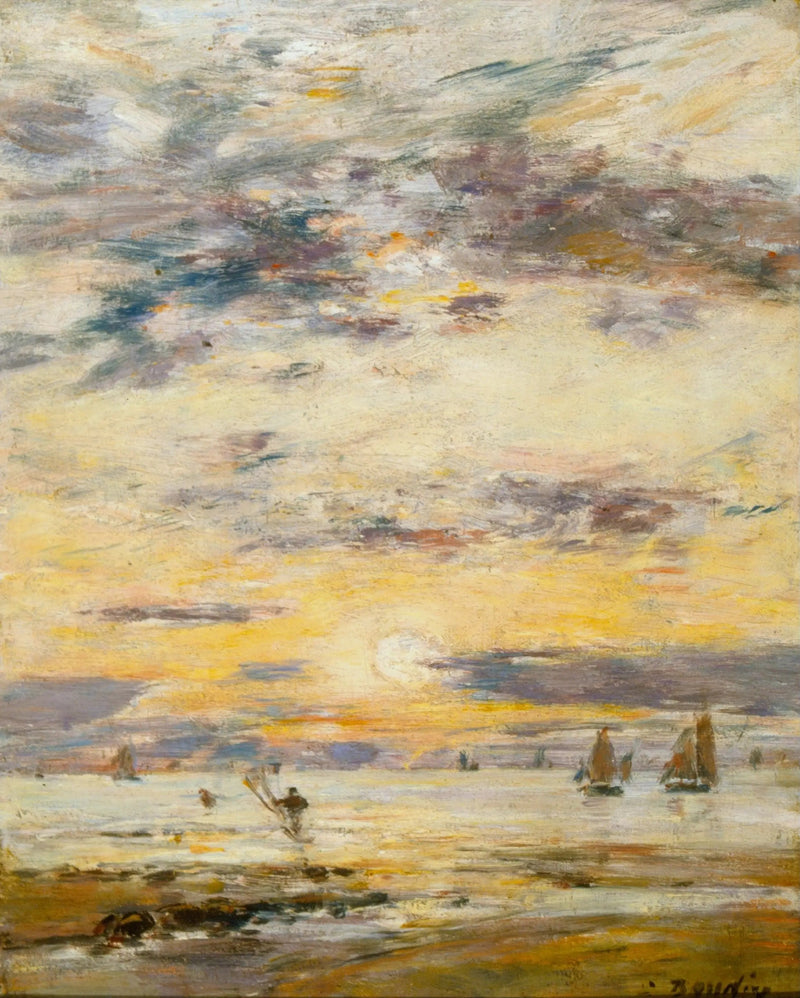 海の風景 - 日没 - ユージン・ブーダン