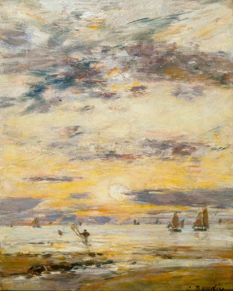 海の風景 - 日没 - ユージン・ブーダン