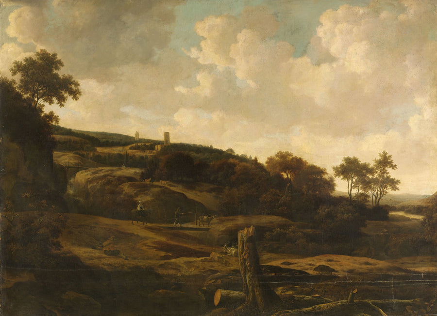 Paysage montagneux, peut-être le St Pietersberg avec le château de Lichtenberg près de Maastricht - Joris van der Haagen