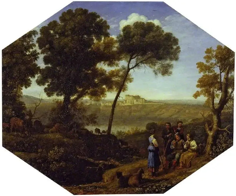 アルバーノ湖とカステル・ガンドルフォの牧歌的な風景 - クロード・ロラン

Source:
Paysage pastoral avec le lac d'Albano et Castel Gandolfo - Claude Lorrain