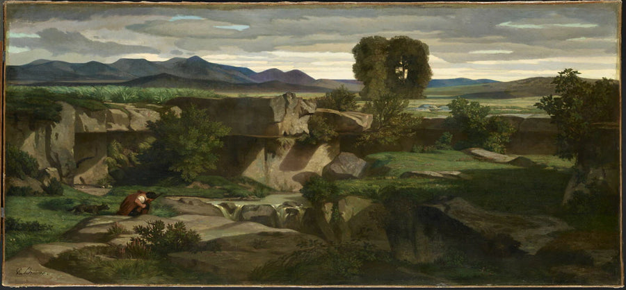 Paysage, plaine de Rome - Paul Chevandier de Valdrome