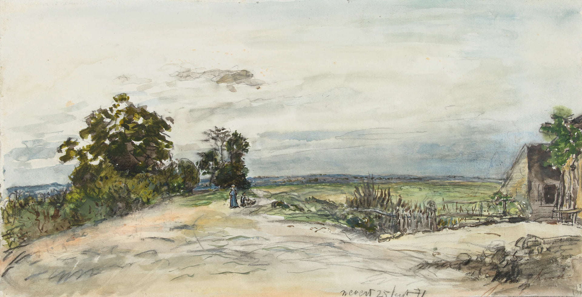 Paysage près de Nevers - Johan Barthold Jongkind