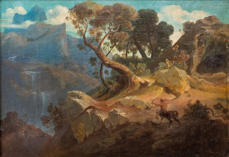 狭い岩山の風景と狩りをするケンタウロス - アーノルド・ベックリン

Source:
Paysage rocheux avec un centaure en chasse - Arnold Böcklin