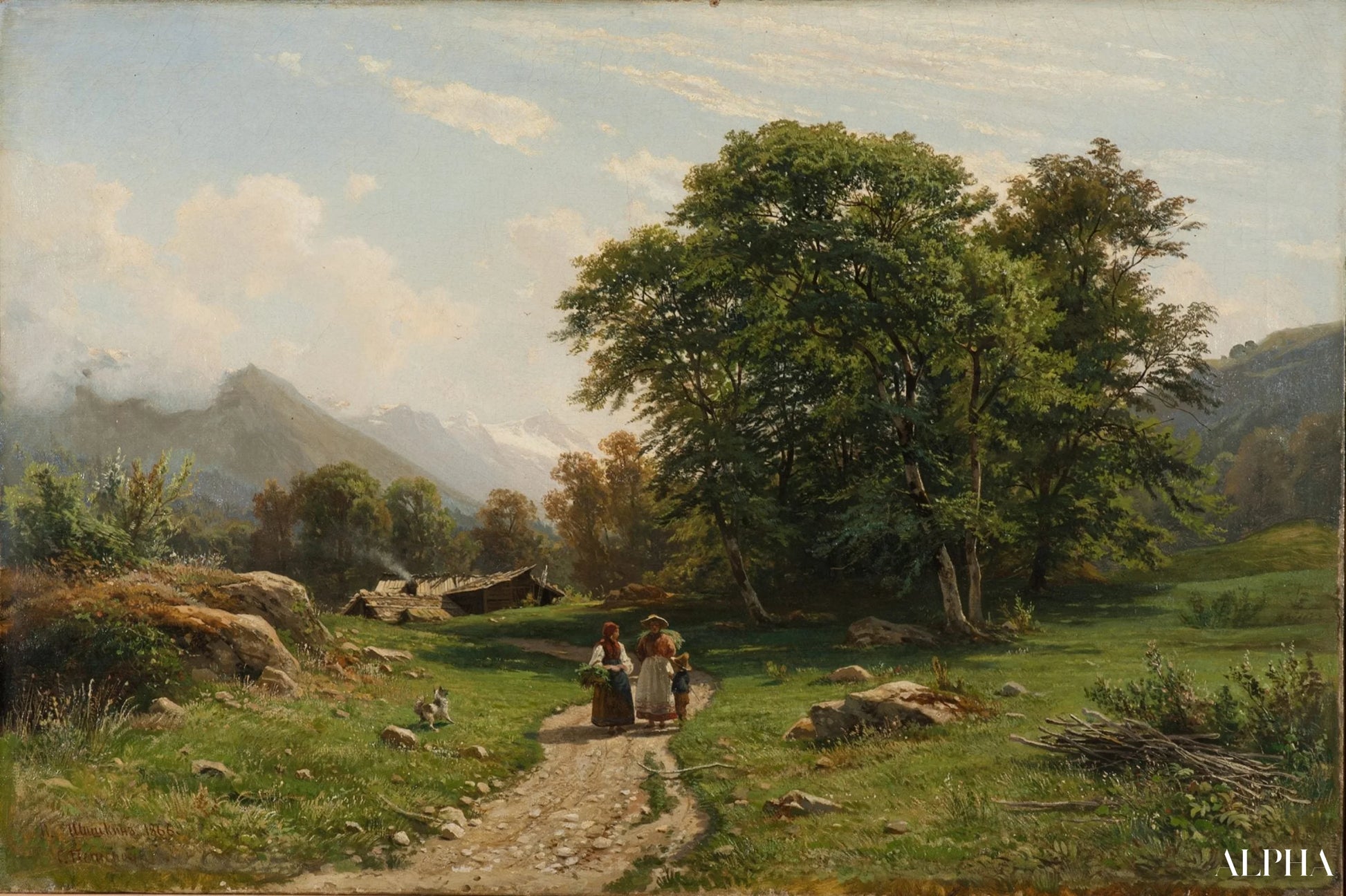 スイスの風景 - Ivan Shishkin - 高級絵画および絵画の複製