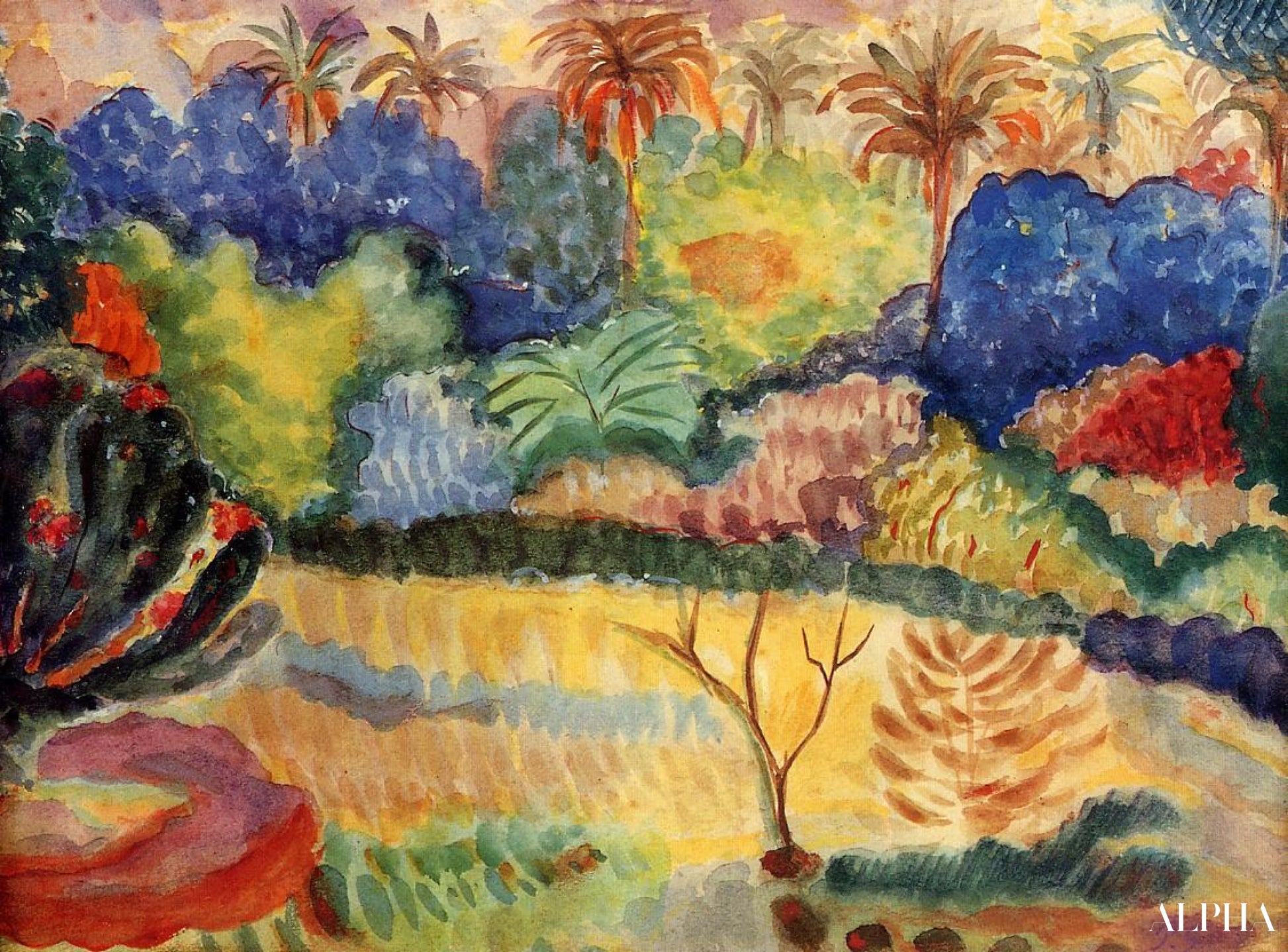 タヒチの風景 - ポール・ゴーギャン - 高級絵画および絵画の複製