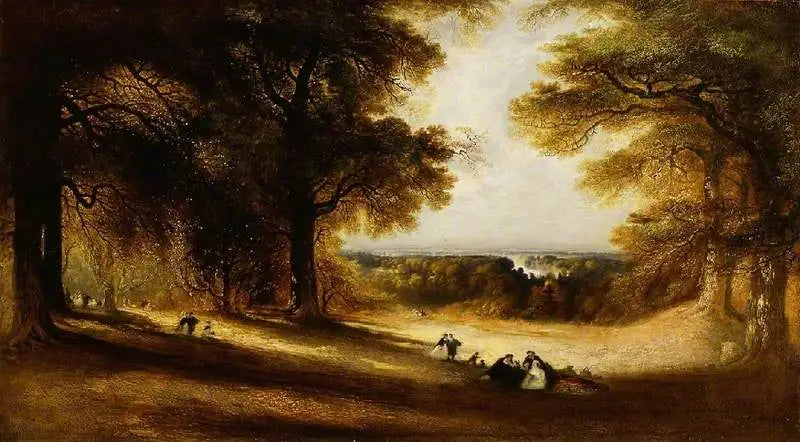 風景：リッチモンド公園の眺め - ジョン・マーティン

Source:
Paysage : Vue dans le parc de Richmond - John Martin
