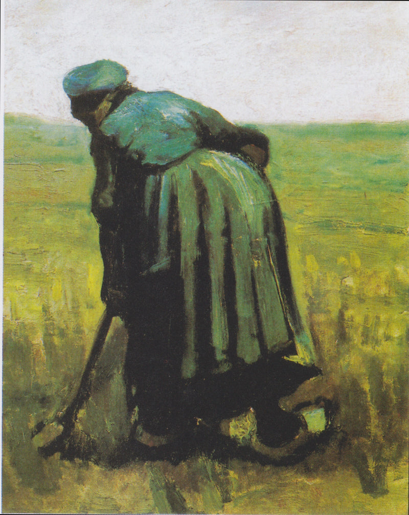 シャベルを持つ女性、背中からの眺め - Vincent van Gogh
