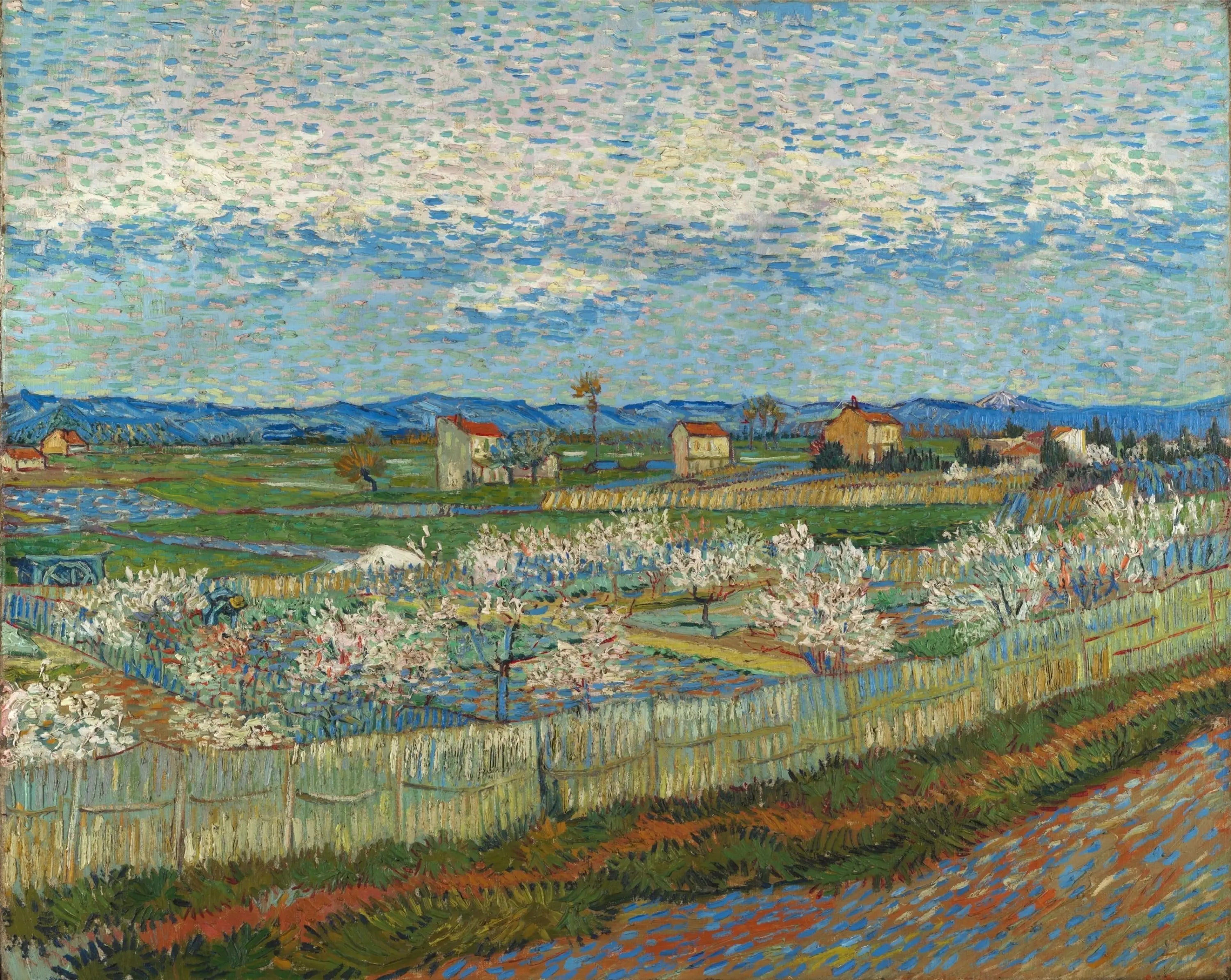 Pêchers en fleurs - Vincent van Gogh image 1 tableau peint à l’huile sur toile