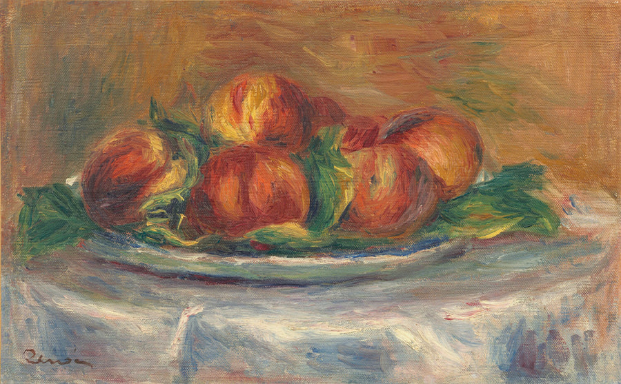 Pêches dans une assiette - Auguste Renoir