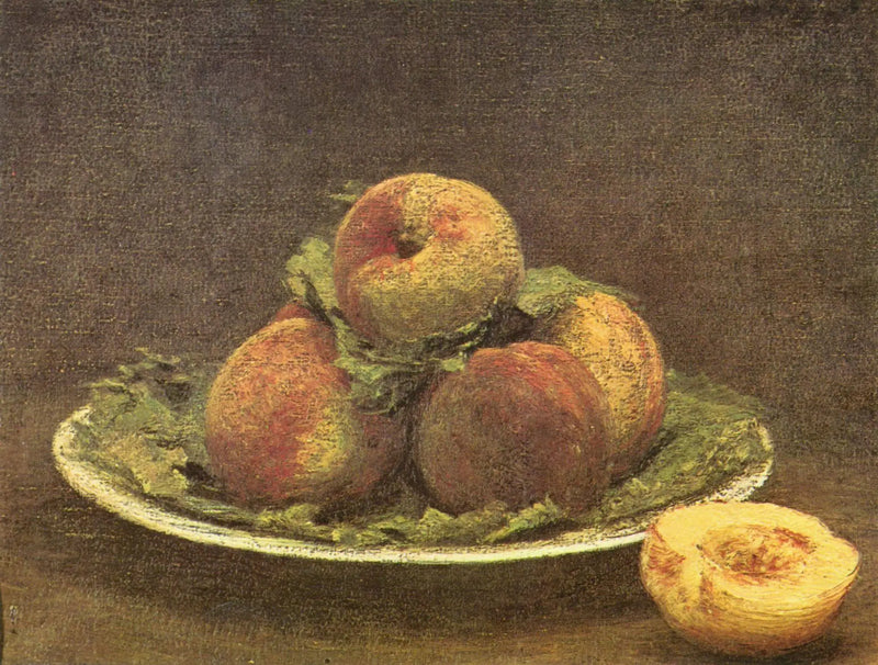 皿の中の桃 - アンリ・ファンタン＝ラトゥール

Source:
Pêches dans une assiette - Henri Fantin-Latour