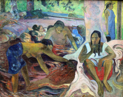 Reproduction du tableau « Pêcheuses Tahitiennes - Paul Gauguin » par Alpha Reproduction en peinture à l’huile