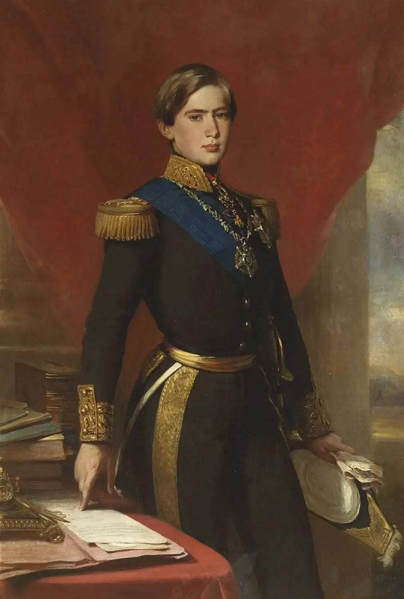 ペドロ5世、ポルトガル王（1837-1861） - フランツ・ザヴェル・ウィンターハルター

Source:
Pedro V, roi du Portugal (1837-1861) - Franz Xaver Winterhalter