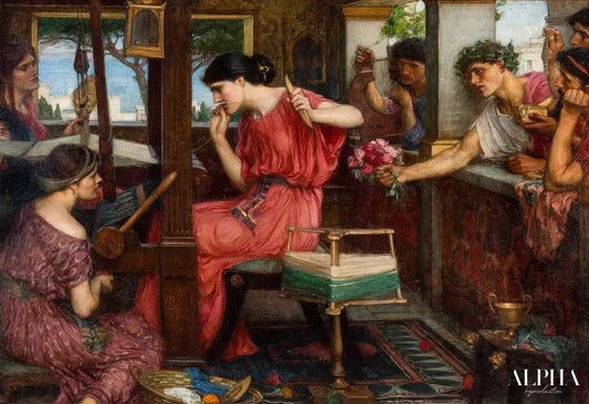 Pénélope et les prétendants - John William Waterhouse Reproductions de tableaux à la peinture à l’huile