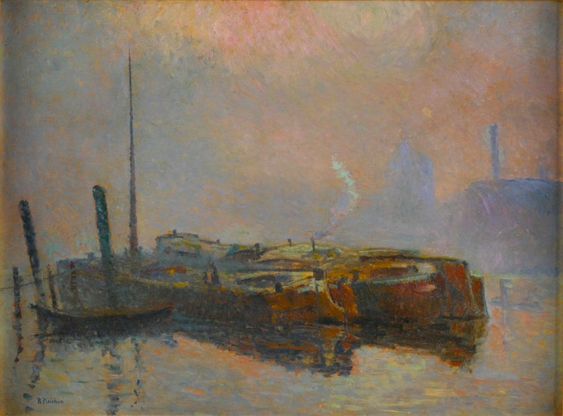 霧の中の貨物船 - ロベール・アントワーヌ・ピンション