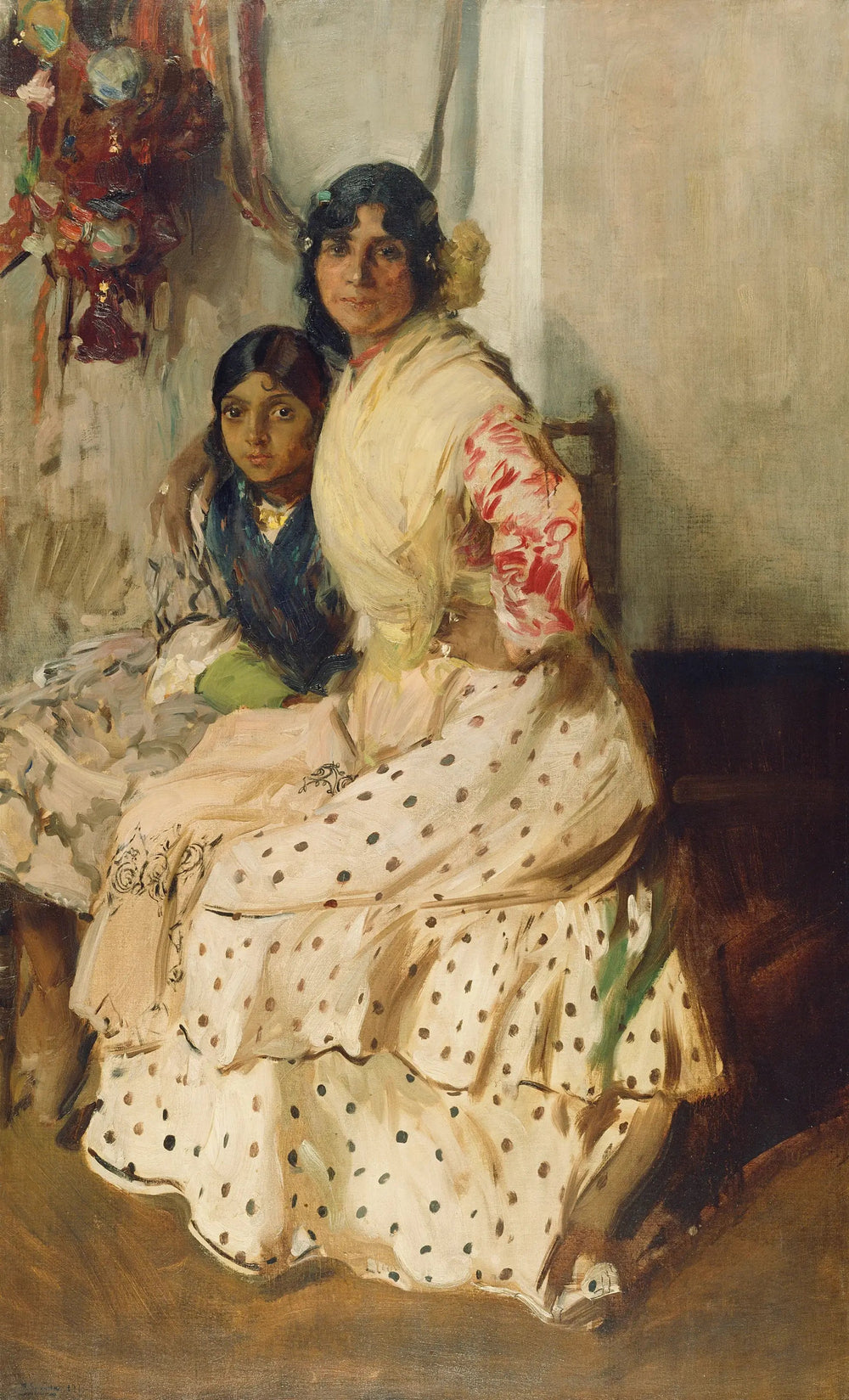 Pepilla la gitane et sa fille - Joaquín Sorolla image 1 copie peinte à la main à l’huile