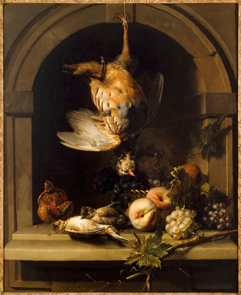 Perdrix rouge dans une niche - Nicolas de Largillière