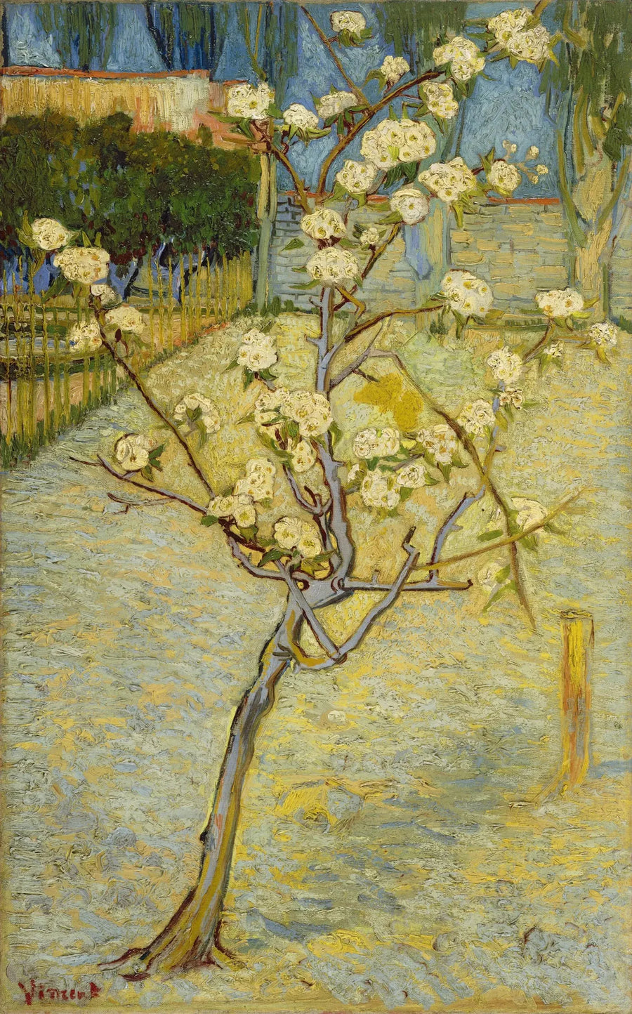 花咲く小さな梨の木 - Vincent van Gogh