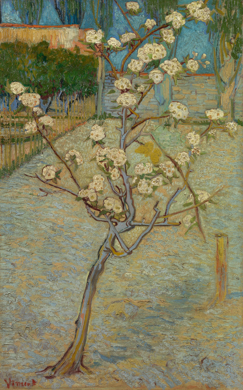 花咲く小さな梨の木 - Vincent van Gogh