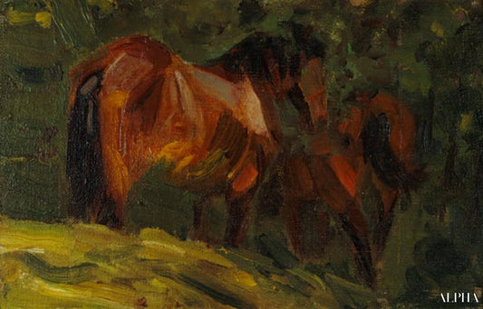 Petite étude de cheval I - Franz Marc - Reproductions de tableaux et peintures haut de gamme