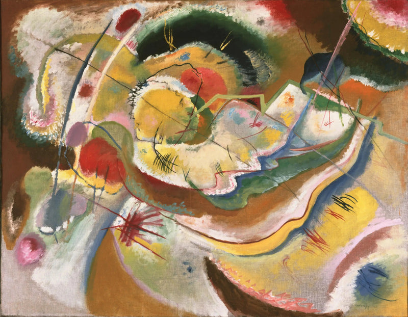 小さな黄色の絵画（即興） - ワシリー・カンディンスキー