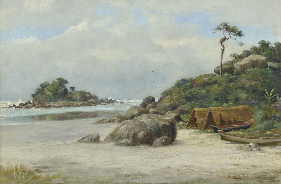 Petite plage d’Itanhaém image 1 reproduction peinte à la main