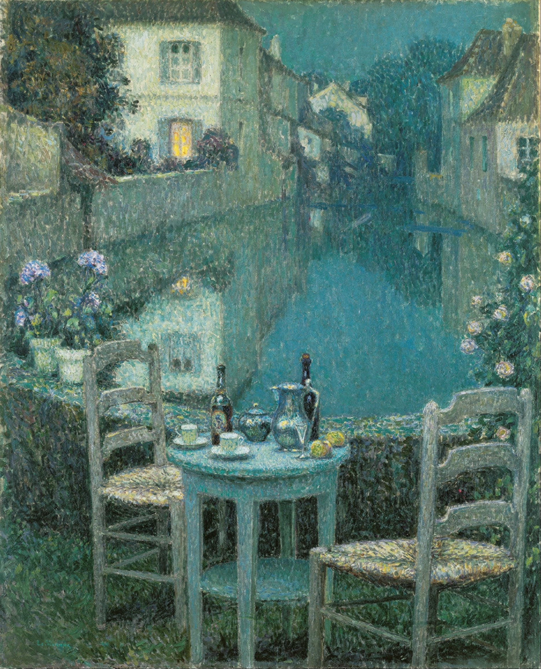 Petite table dans le crépuscule du soir - Henri Le Sidaner - Alpha Reproduction